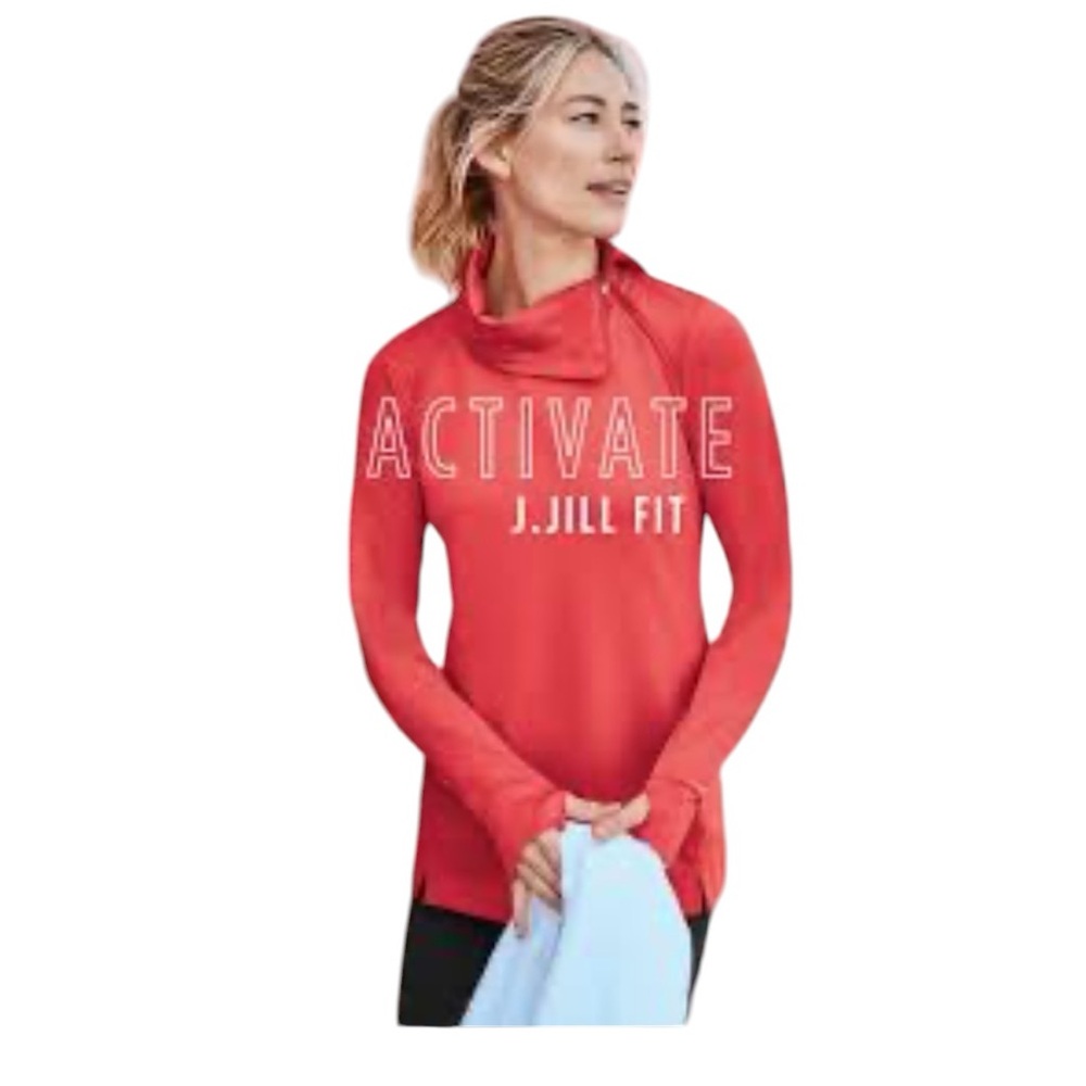 J.Jill Fit Red Sporty Dri fit Shirt SZ M